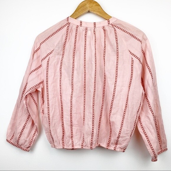 FOREVER 21 Floral Embroidered Tasseled Blouse S - Picture 4 of 7